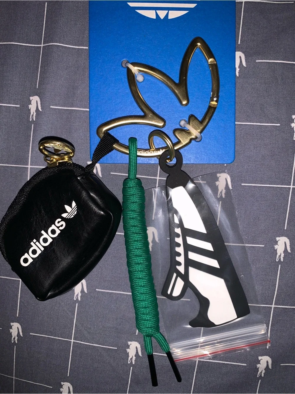 Adidas Originals Keyring Keychain Mini Pouch Lifestyle Bag Accessory NWT